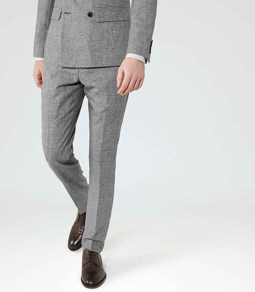 Mottled Weave Trousers J & Co Strategic